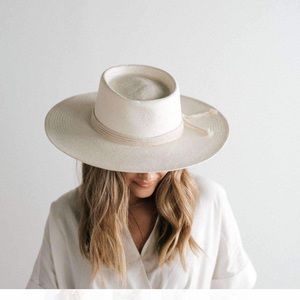 Gigi Pip straw fedora white